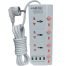 MaxLine ML-704 4 USB 7 Outlets Fast Charging Multiplug Power Strip image
