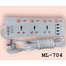 MaxLine ML-704 4 USB 7 Outlets Fast Charging Multiplug Power Strip image