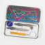 Max Geometry Set 9 pieces Math Set with 2 Metal Compasses image