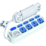 Maxline ML 0455 Extension Socket 2 Pin Multiplug 8 Port Power Strip With 2 Meter Cable image