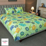 Allora Meadow Dream Print Bedsheet – Green ( 7.5 ft by 8.33 ft) with 2 Pillow Covers (18x26 image