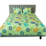 Allora Meadow Dream Print Bedsheet – Green ( 7.5 ft by 8.33 ft) with 2 Pillow Covers (18x26 image