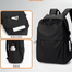 Men'S Waterproof Trendy Nylon Commuting Backpack Black image