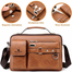 Men's Pu Leather Shoulder Bag (Brown Shape) image