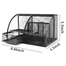 Mesh Desk Organizer Pen Holder 6 Compartments-1 Pcs image