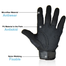 Military Grade Tactical Carbon Fiber Touch Screen Enable Hand Gloves For Bike Heavy Duty Full Finger Protective Sports Gloves Anti Slip Breathable And Water Resistant image