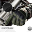Military Grade Tactical Carbon Fiber Touch Screen Enable Hand Gloves For Bike (Heavy Duty Full Finger Protective Sports Gloves- Anti-slip,Breathable and Water Resistant) Army Green image