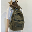 Military Green Canvas Backpack for Women and Men Retro Aesthetic Rucksack Basic Backpack for High School/College Students Travel Laptop Bag image