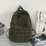Military Green Canvas Backpack for Women and Men Retro Aesthetic Rucksack Basic Backpack for High School/College Students Travel Laptop Bag image