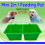 Mini 2 in 1 Feeding pot Dual Feeding Chamber Mixed Color (4inch) - 5Pcs image