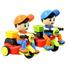 Mini Cartoon Inertia Tricycle Delivery Boy Model Toy Car Slide Swing Bicycle image