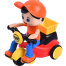 Mini Cartoon Inertia Tricycle Delivery Boy Model Toy Car Slide Swing Bicycle image