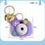 Mini Cute Stylish Camera Design Keychain with Tiny Decorative Bell and Durable Key Ring, Multicolor Accessory image