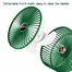Mini Desktop Rechargeable Fan Portable Table and Camping Fan with LED Lamp image