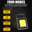 Mini Led Cob Keychain Flashlight 300mah And 500mah Options 500lm C Type Rechargeable Pocket Torch With Magnet And Hook 4 Modes Multipurpose Waterproof image