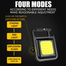 Mini Led Cob Keychain Flashlight 300mah And 500mah Options 500lm C Type Rechargeable Pocket Torch With Magnet And Hook 4 Modes Multipurpose Waterproof 500mah Metal Housing image