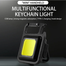 Mini Led Cob Keychain Flashlight 300mah And 500mah Options 500lm C Type Rechargeable Pocket Torch With Magnet And Hook 4 Modes Multipurpose Waterproof 500mah Metal Housing image