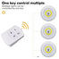 Mini Led Wireless Night Lamp With Remote Control Cob Bright Wall Light Without Battery image