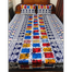 Mitu Home and Curtain King size Bedsheet with Pillow cover Chador set 7×8 feet cotton fabric Blue batik image