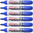 Monami Sigmaflo White Board Marker Round Tip Blue- 6 Pcs image