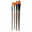 Mont Marte Gallery Series Acrylic Flat Brush Set Black/Grey 4 Pcs image