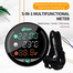 Morafayer 5 In 1 Water-Resistant Volt Meter For All Motorcycle Mirror Base 1 Set image