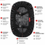 Motocare Preium Waterproof Backpack Rain Cover 30L to 45L image