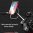 Motorcycle Mobile Holder With Charger USB Spin Protection - Mirror Setting Clamp (Full Setup) image