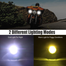 Motorcycle Or Car Mini Driving Fog Light Yellow and White 1 Pcs image