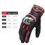 Motowolf Sheepskin Leather Motorcycle Gloves Protective Racing Gloves For Men And Women, Summer And Winter 1 Pair (Red Colour) image