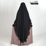 Glam Touch Muhsinat Double Layer Ready Hijab | Black image