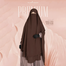 Muhsinat Double Layer Ready Hijab | Chocolate Coffee image