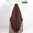 Muhsinat Double Layer Ready Hijab | Chocolate Coffee image