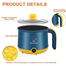 Multi-Functional Double Layer Electric Cooking Pot-Yellow image