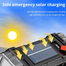 Multi Functional Portable Solar LED Flashlight 25W USB Rechargeable IP44 Waterproof Work image