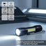 Multi Functional Usb Rechargeable LED Mini Flashlight - ips- Multicolor image
