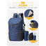 Multi Pocket Travel Backpack With Detachable Bottle Holder Navy Blue image