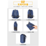 Multi Pocket Travel Backpack With Detachable Bottle Holder Navy Blue image