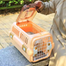Multi Ventilation Super Premium Pet Cat Dog Puppy Carrier Box Air Transport Box Travel Hospital Disaster Prevention 36.5 By 55 By 35 Cm image