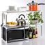 Multi-functional Oven Organizer Rack - White and Silver image