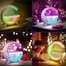 Multi-functional Smart G-Shape Table Lamp with RGB Light Bluetooth Speaker Wireless Charger and Alarm Clock image