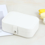 Multicolor Elegant Leather-Style Travel Jewelry Box - Compact Organizer for Rings, Necklaces and Earrings image