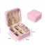 Multicolor Elegant Leather-Style Travel Jewelry Box - Compact Organizer for Rings, Necklaces and Earrings image