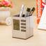 Multifunctional Led Desk Clock Digital Lcd Screen Alarm Clock Pen Holder Temperature Display For Home Office image