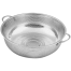 Multipurpose Stainless Steel Collander for Washing Rice, Fruits, Vegetables and Grains to Filter Easily In The Kitchen Bowl (28x28x9 cm) image