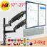 NB Double Monitor Desk Holder H180 Arm Ful Motion LCD TV Mount image