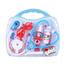 NEW plastic role play pretend play suitcase electric music sound doctor set for kids toy set preschool boy, Portable Light IC medical kit-Blue image