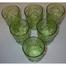 NIce Green Glass Embossed Flowers Design Tumblers image