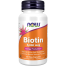 NOW Biotin 5000 mcg 60 Capsules image