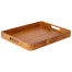 Natural Wooden Serving Tray With Handles image